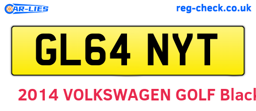 GL64NYT are the vehicle registration plates.