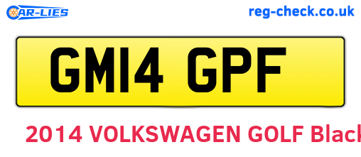 GM14GPF are the vehicle registration plates.