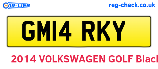 GM14RKY are the vehicle registration plates.