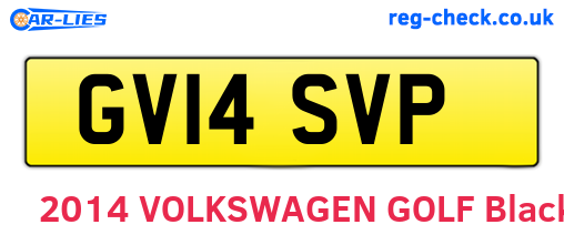 GV14SVP are the vehicle registration plates.