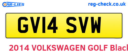 GV14SVW are the vehicle registration plates.