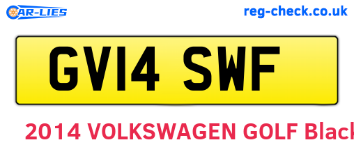 GV14SWF are the vehicle registration plates.