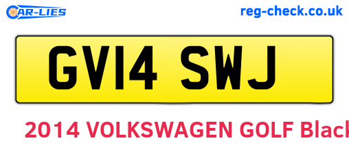 GV14SWJ are the vehicle registration plates.