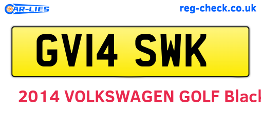 GV14SWK are the vehicle registration plates.