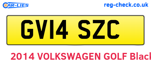 GV14SZC are the vehicle registration plates.