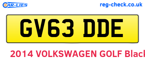 GV63DDE are the vehicle registration plates.