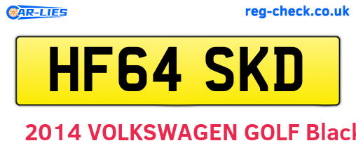 HF64SKD are the vehicle registration plates.