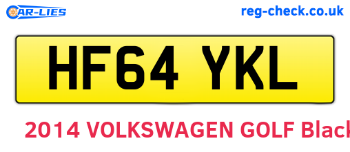 HF64YKL are the vehicle registration plates.