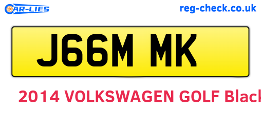 J66MMK are the vehicle registration plates.