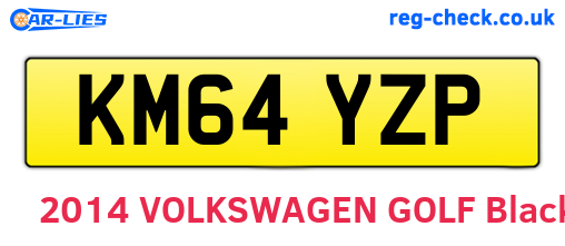 KM64YZP are the vehicle registration plates.