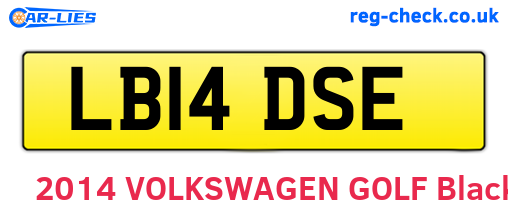 LB14DSE are the vehicle registration plates.