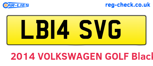 LB14SVG are the vehicle registration plates.