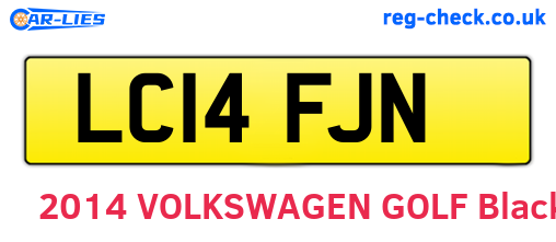 LC14FJN are the vehicle registration plates.