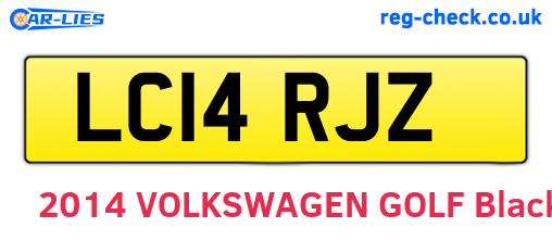 LC14RJZ are the vehicle registration plates.