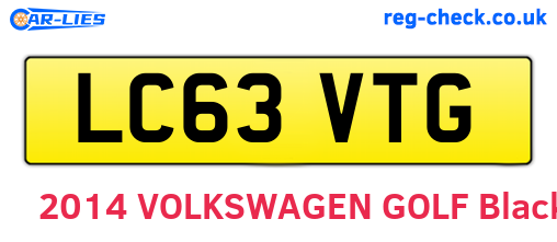 LC63VTG are the vehicle registration plates.