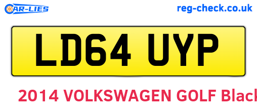 LD64UYP are the vehicle registration plates.