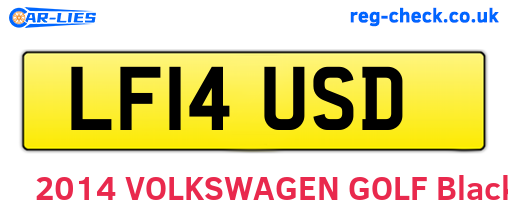 LF14USD are the vehicle registration plates.