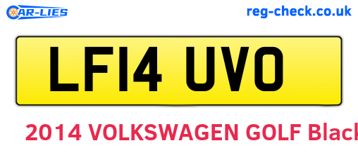 LF14UVO are the vehicle registration plates.