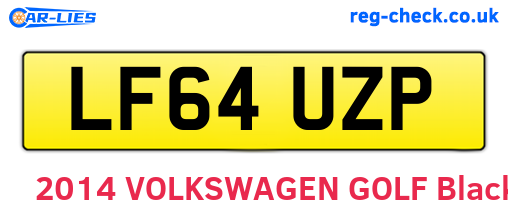 LF64UZP are the vehicle registration plates.
