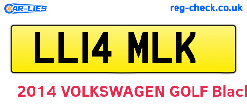 LL14MLK are the vehicle registration plates.