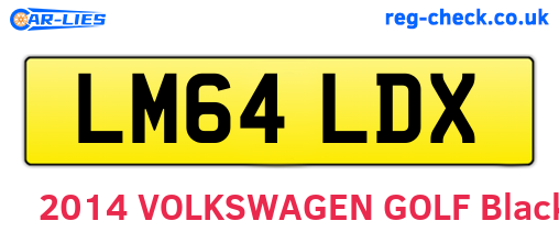 LM64LDX are the vehicle registration plates.