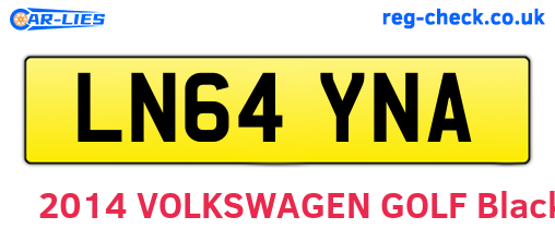LN64YNA are the vehicle registration plates.