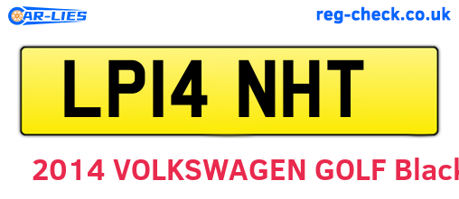 LP14NHT are the vehicle registration plates.