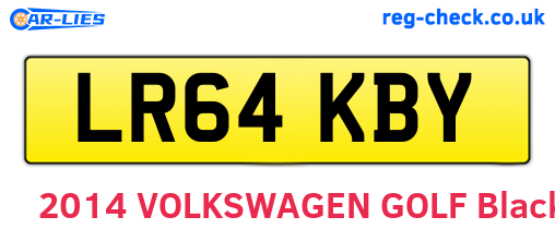 LR64KBY are the vehicle registration plates.