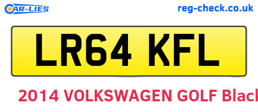 LR64KFL are the vehicle registration plates.