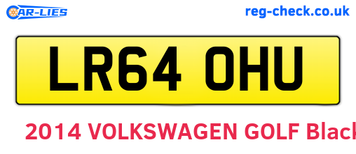 LR64OHU are the vehicle registration plates.