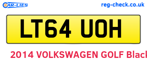 LT64UOH are the vehicle registration plates.
