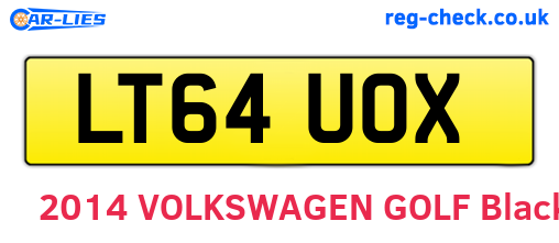 LT64UOX are the vehicle registration plates.