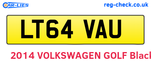 LT64VAU are the vehicle registration plates.