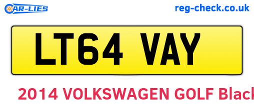 LT64VAY are the vehicle registration plates.