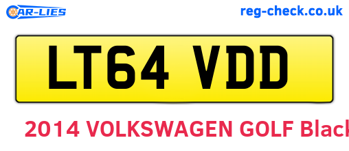 LT64VDD are the vehicle registration plates.