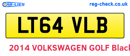 LT64VLB are the vehicle registration plates.