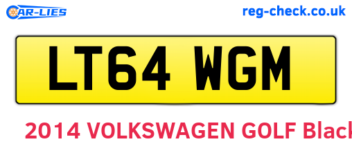 LT64WGM are the vehicle registration plates.