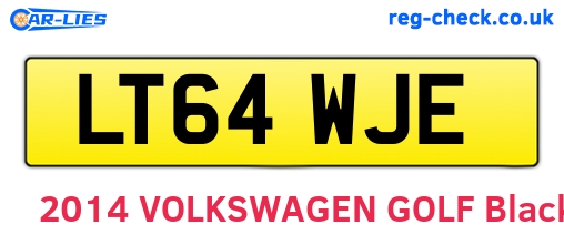 LT64WJE are the vehicle registration plates.