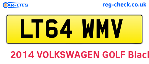 LT64WMV are the vehicle registration plates.