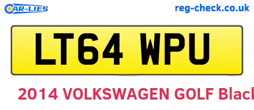 LT64WPU are the vehicle registration plates.