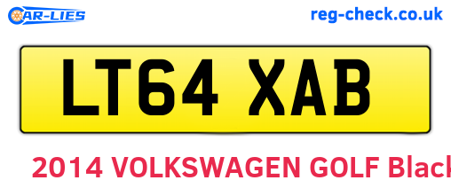 LT64XAB are the vehicle registration plates.