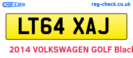 LT64XAJ are the vehicle registration plates.