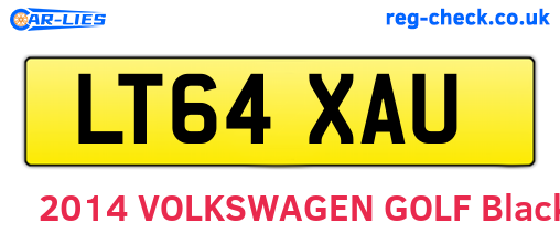LT64XAU are the vehicle registration plates.