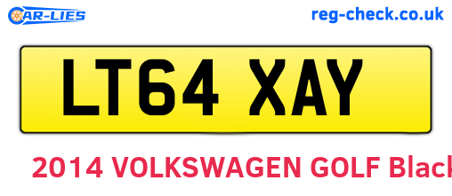 LT64XAY are the vehicle registration plates.