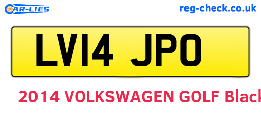 LV14JPO are the vehicle registration plates.
