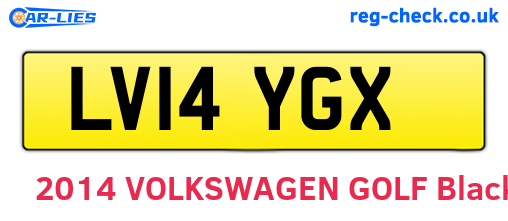 LV14YGX are the vehicle registration plates.