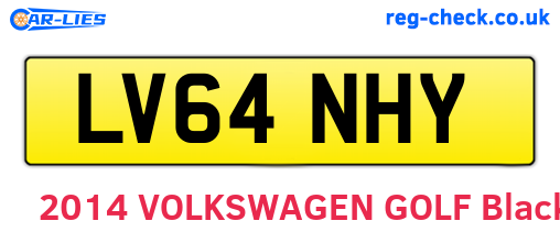 LV64NHY are the vehicle registration plates.