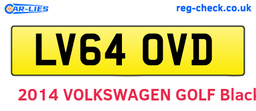 LV64OVD are the vehicle registration plates.