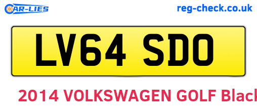 LV64SDO are the vehicle registration plates.