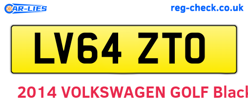 LV64ZTO are the vehicle registration plates.
